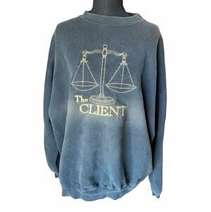 Vintage 1994 The Client Movie Promo Sweatshirt Hanes XL Embroidered Legal 90s